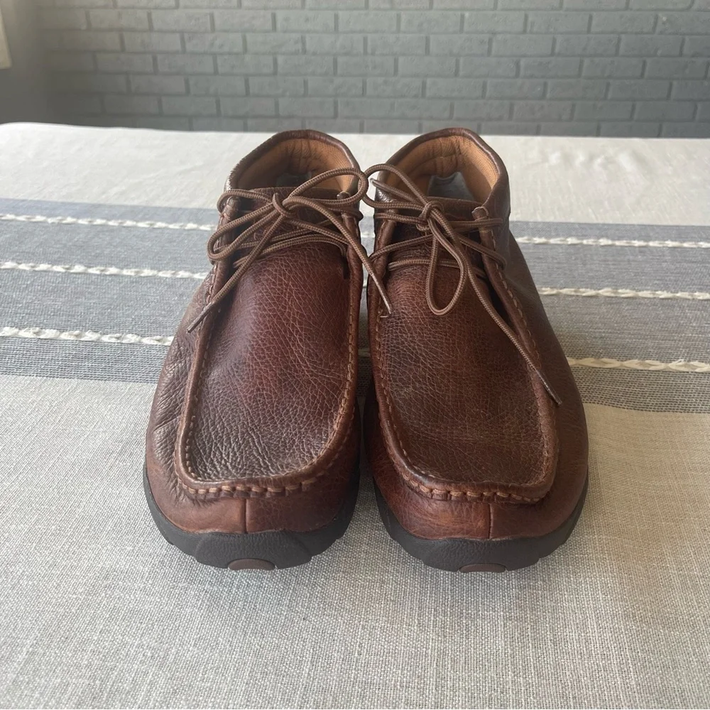 Twisted X Men’s Lace Up Driving Mocs Size 11.5 Copper Brown MDM0014
